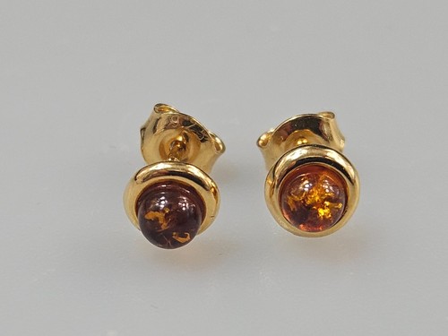 Kleine runde gold bernstein - kleine,