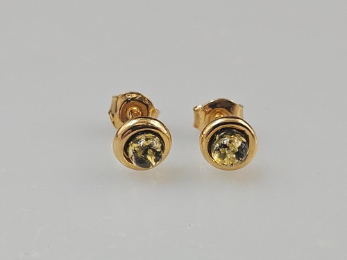 Kleine runde gold bernstein - kleine,