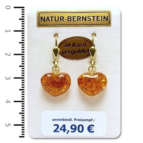 Natur bernstein ohrringe - natur,