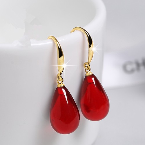 D03 ohrringe tropfen roter - d03,