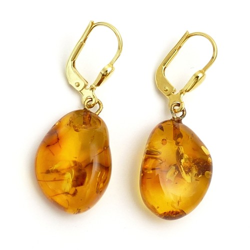 Natur bernstein ohrstecker - natur,