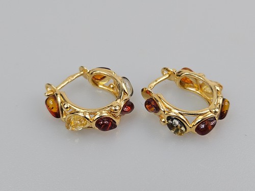 Bernstein ohrringe gold - bernstein, 925